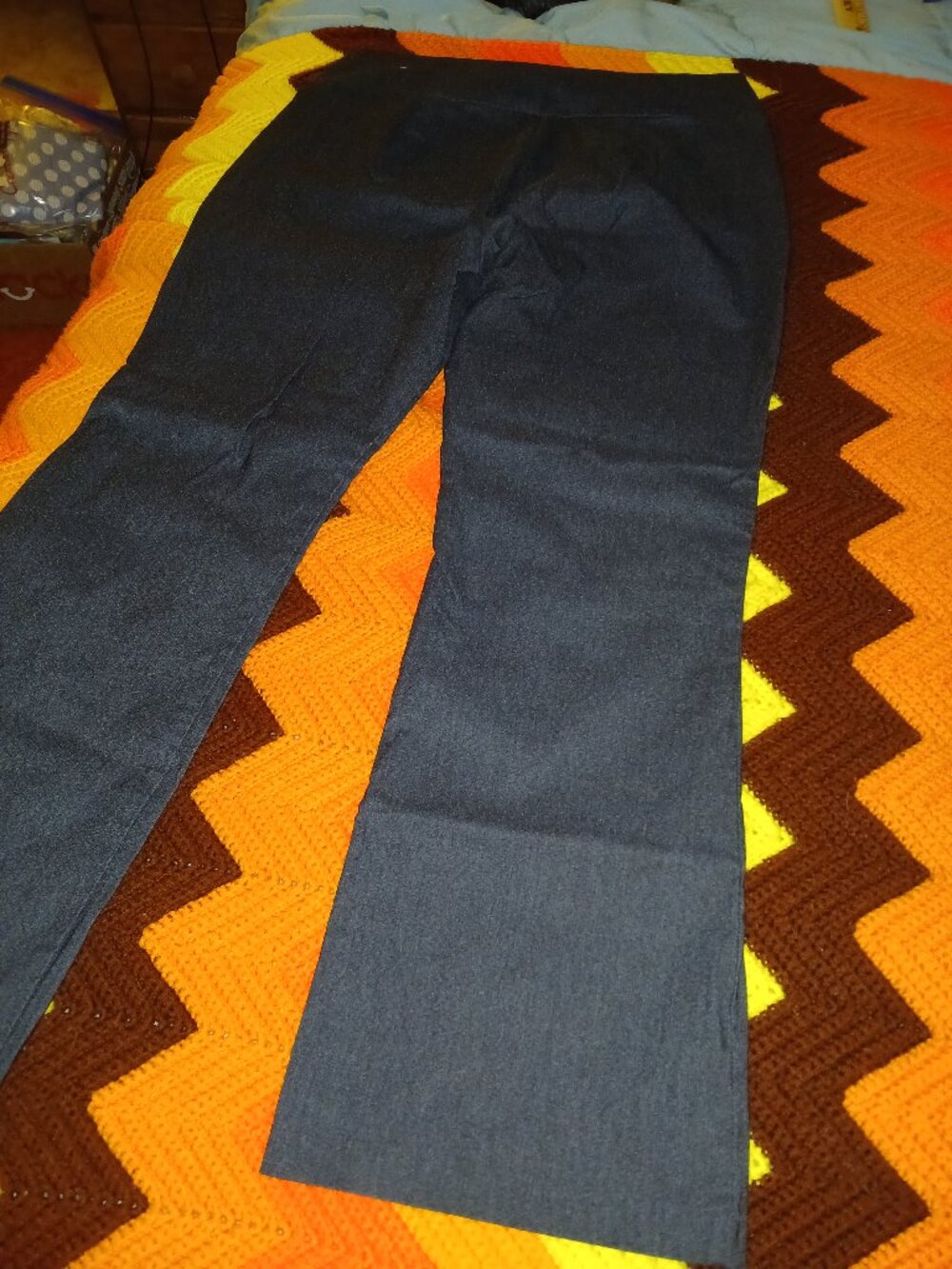 Maurices 2R 2 Reg Women Woman Dark Gray Stretch Waist Dress Pants